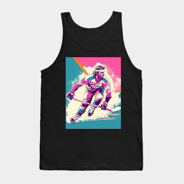 Retro Hockey Tank Top by Hollywood Tees